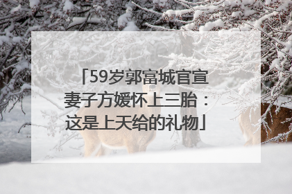59岁郭富城官宣妻子方媛怀上三胎：这是上天给的礼物