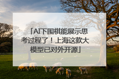 AI下围棋能展示思考过程了！上海这款大模型已对外开源